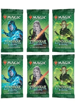 Hot Sale 🤩 Magic The Gathering Magic: The Gathering Draft Booster Pack Lot - Zendikar Rising - 6 Packs 🔥 -Cosmetic Shop Belk 1028