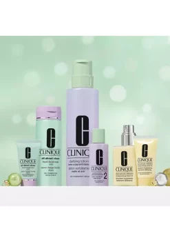 New ✔️ Clinique Great Skin Everywhere Skincare Set: For Dry Combination Skin - $107.50 Value 🎁 -Cosmetic Shop Belk 1243
