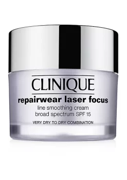 New 🤩 Clinique Repairwear Laser Focus SPF 15 Line Smoothing Cream - Very Dry to Dry Combination 😀 -Cosmetic Shop Belk 2145