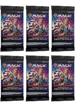 Flash Sale โ๏ธ Magic The Gathering Magic: The Gathering Set Booster Pack Lot - Adventures in The Forgotten Realms - 6 Packs ๐